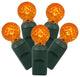 Vickerman X6G9508 Orange G12 Led Light On Green Wire, Christmas Light Strand