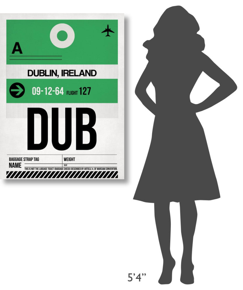 "DUB Dublin Luggage Tag 1" Fine Art Print