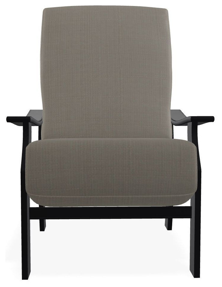 St. Catherine Deep Seat Outdoor Armchair, Stone Linen/Black