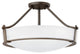 Hathaway Semi-Flush Mount, Olde Bronze With Etched Glass