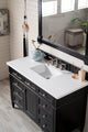 Brittany 48" Black Onyx Single Vanity, White Zeus Quartz