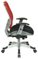 Unique Self Adjusting Spaceflex Back With Mesh Seat Managers Chair, Red/Black