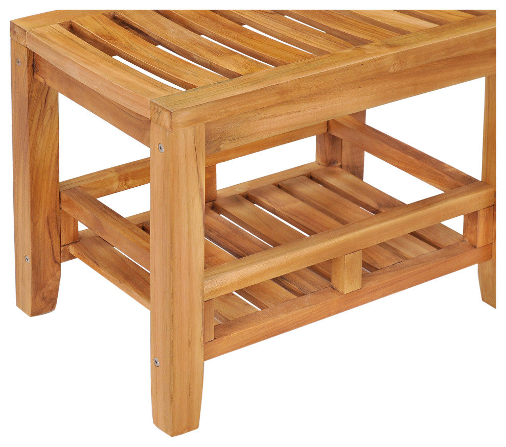 Teak Wood Bahama Shower Stool, 23"