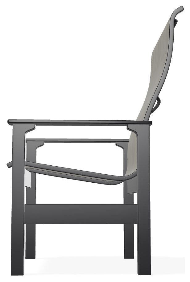Leeward Sling Outdoor Armchair, Smoke/Black