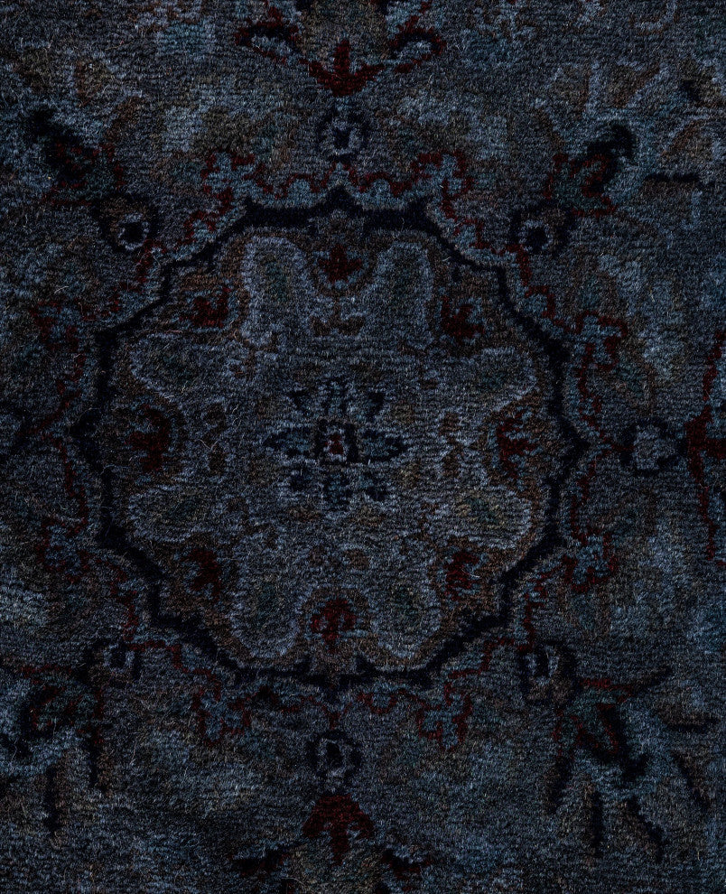 Overdyed One-of-a-Kind Hand-Knotted Area Rug Red, 8' 1" x 8' 1"