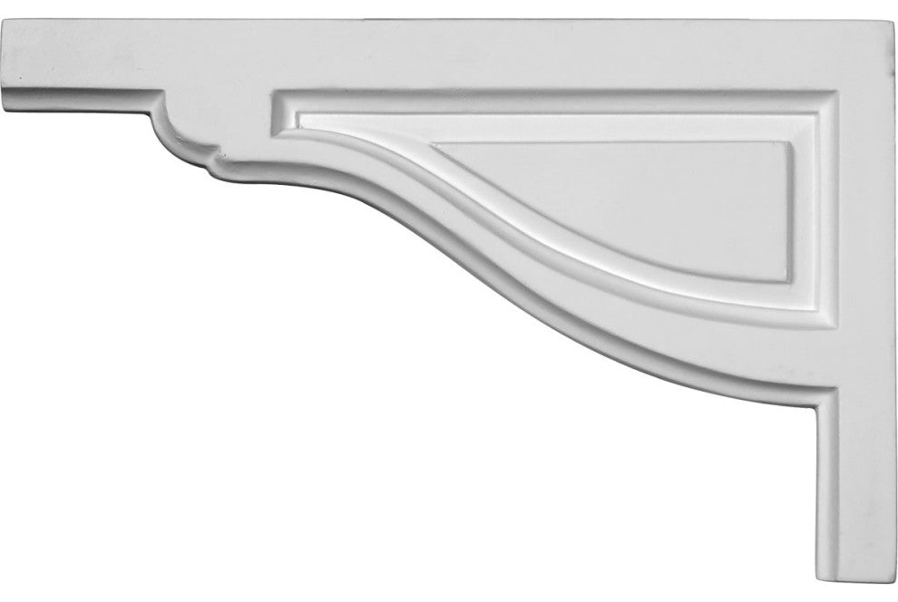 11 3/4"W x 7 3/8"H x 1/2"D Large Traditional Stair Bracket, Left