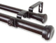 Rosen 1" Double Curtain Rod 48-84", Mahogany