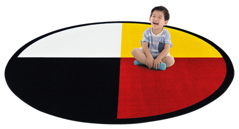 Wheel Of Life Rug, 7'7" Round