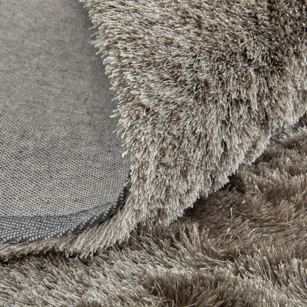 Weave & Wander Armada Plush Shag Rug, Gray, 4'9"x7'6"