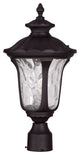 Oxford Outdoor Post Lantern, Black, Bronze