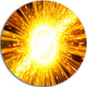 Bing Bang Explosion, Modern Spacescape Round Metal Wall Art, 38"