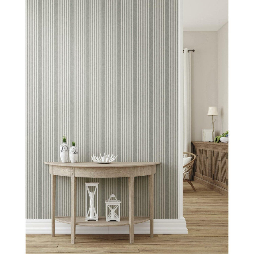 French Linen Stripe Peel and Stick Wallpaper