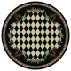 High Country Rooster Rug, Black, 8'x8' Round, Round