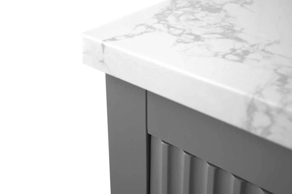 Vanity Art Freestanding Vanity, Cashmere Gray, 36", Single Sink, Golden Brushed