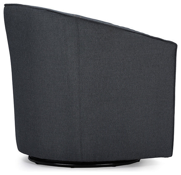 Porter Gray Fabric Upholstered Swivel Tub Chair