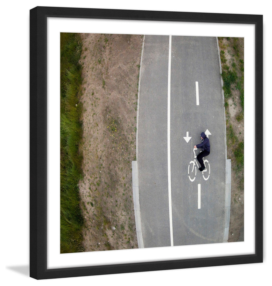 "Bicycle Lane" Framed Print by Karolis Janulis