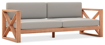 Anguilla Waterproof Fabric Upholstered Outdoor Sofa, Gray