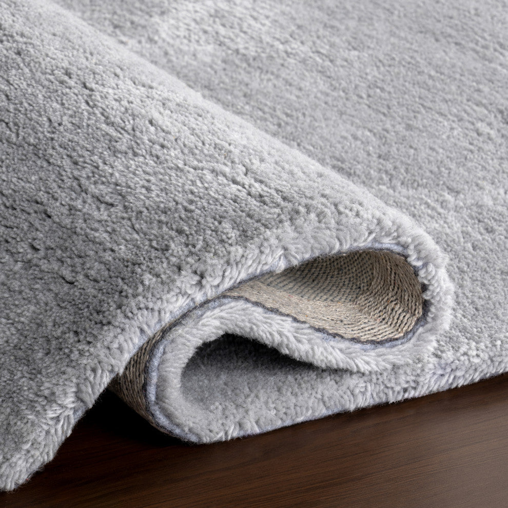 Gaia New Zealand Wool Shag Area Rug, Grey 9' x 12'