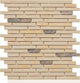 12"x11.5" Tibet Collection, Crema Marfil, Strips, Polished, Set of 50