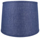 French Drum Burlap Lampshade, 14"x16"x11", Navy Blue