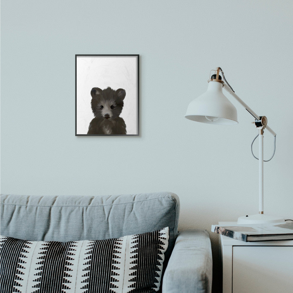 Baby Black Bear Animal Kids Painting, 11"x14"