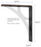 Wrought Iron Corbel - Eclipse 2" Wide Iron Countertop Corbel