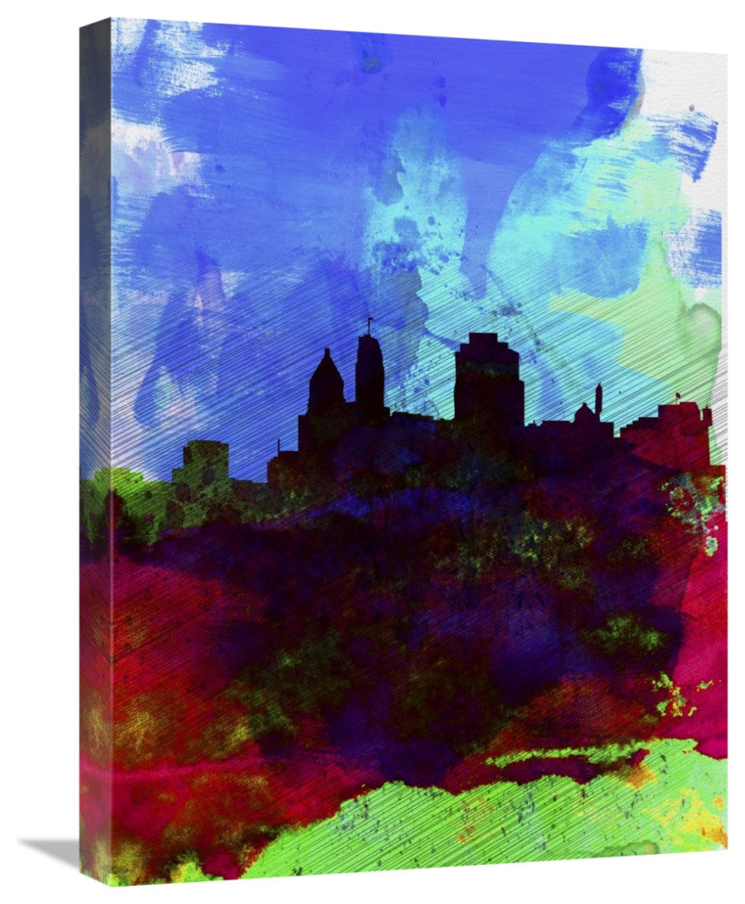 "Cincinnati Watercolor Skyline" Fine Art Print