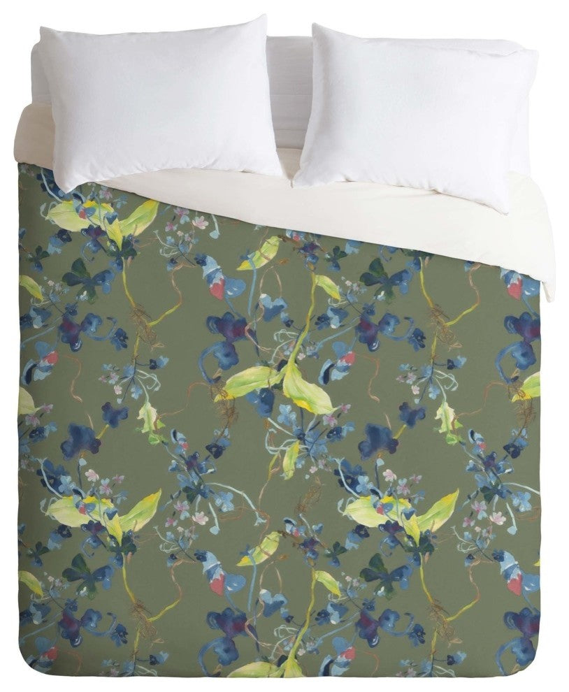 Deny Designs Rachelle Roberts Dandelion Floral Duvet Cover - Lightweight