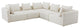 Hangover Cream Boucle 5-Piece Modular L-Sectional - Cream
