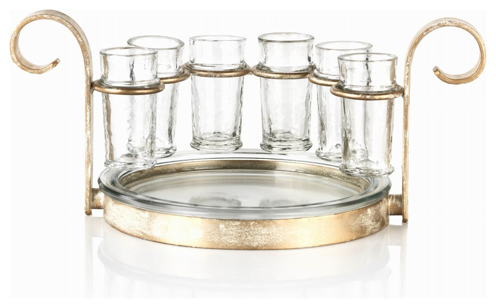 "Fiesta" 6-Shot Tequila Set, Gold