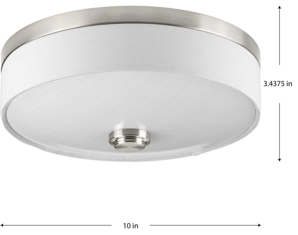 Progress Lighting 1-17W LED 3000K Flush Mount, Brushed Nickel