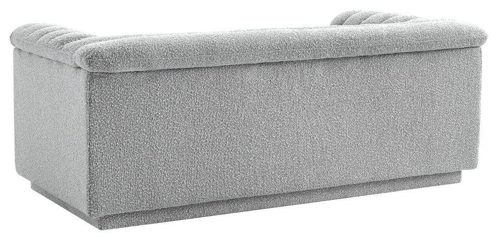 Cascade Upholstered Set, Grey, Boucle Fabric, Loveseat