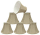 30060-6 Small Bell  Chandelier Clip On Lamp Shade Dark Beige 3"x6"x5"