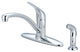 Single Handle Kitchen Faucet, Polished Chrome