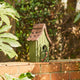 Rustic Garden Distressed Wooden Birdhouse, Metal Door Handle