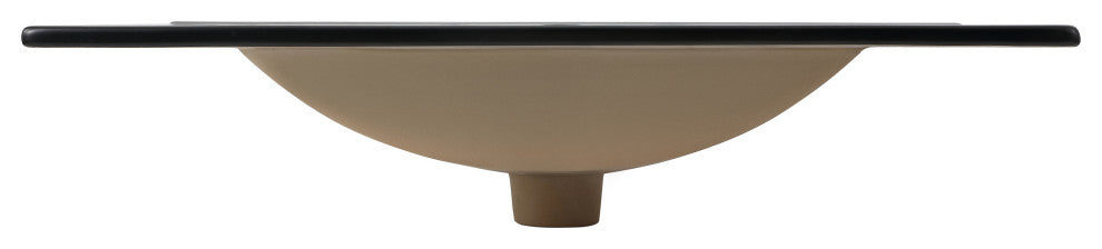 Ancillary 3-Hole Contemporary Rectangular Ceramic Single Sink Basin Vanity Top