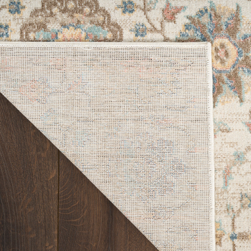 Nourison Washable Decor 5'3" x 7' Beige Vintage Indoor Rug