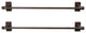 Self-Adhesive Wall Mount Rod, 17"-30", Set of 2, Cocoa