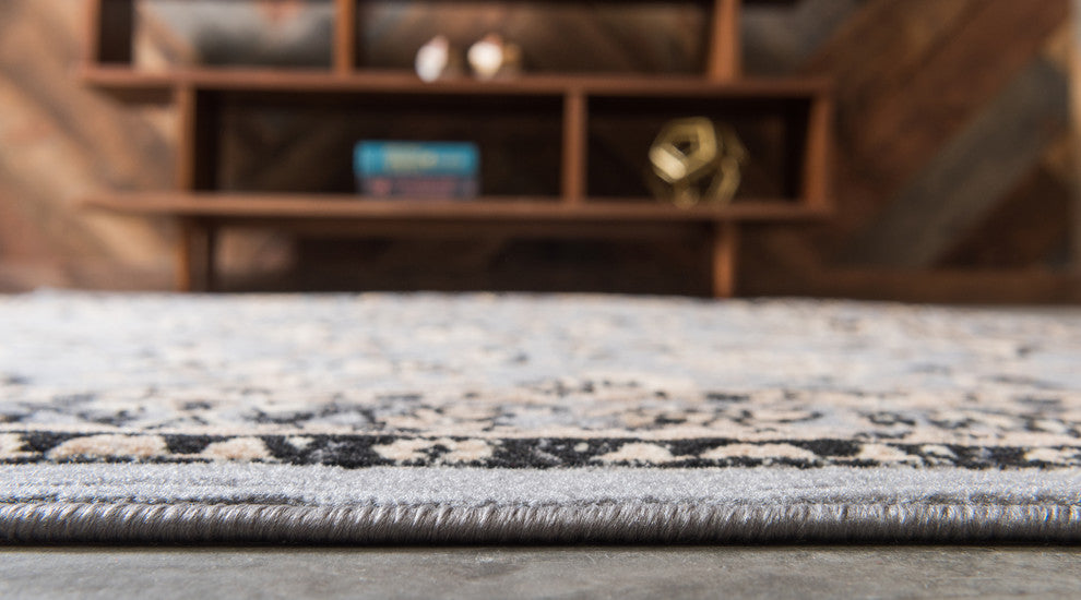 Unique Loom Gray Washington Sialk Hill 5' 0 x 8' 0 Area Rug