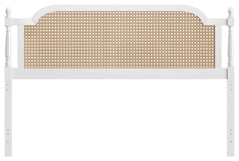 Melanie Wood and Cane Headboard, King
