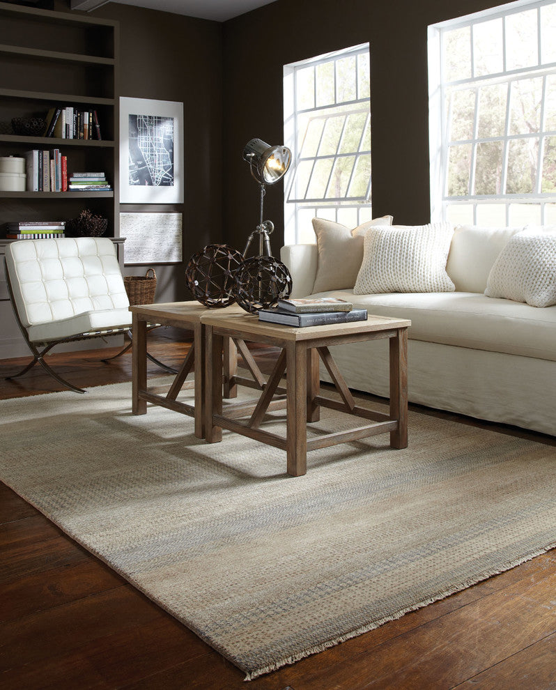 Alameda Hand Knotted Rectangle Rug, Light Beige, 8'x10'