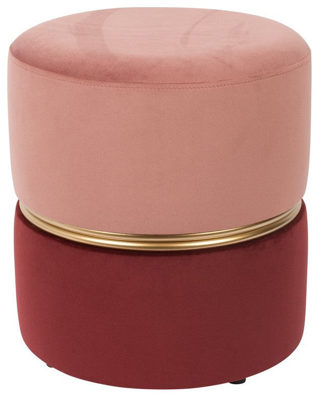 Red Pink Accent Stool | DF Bubble Candy