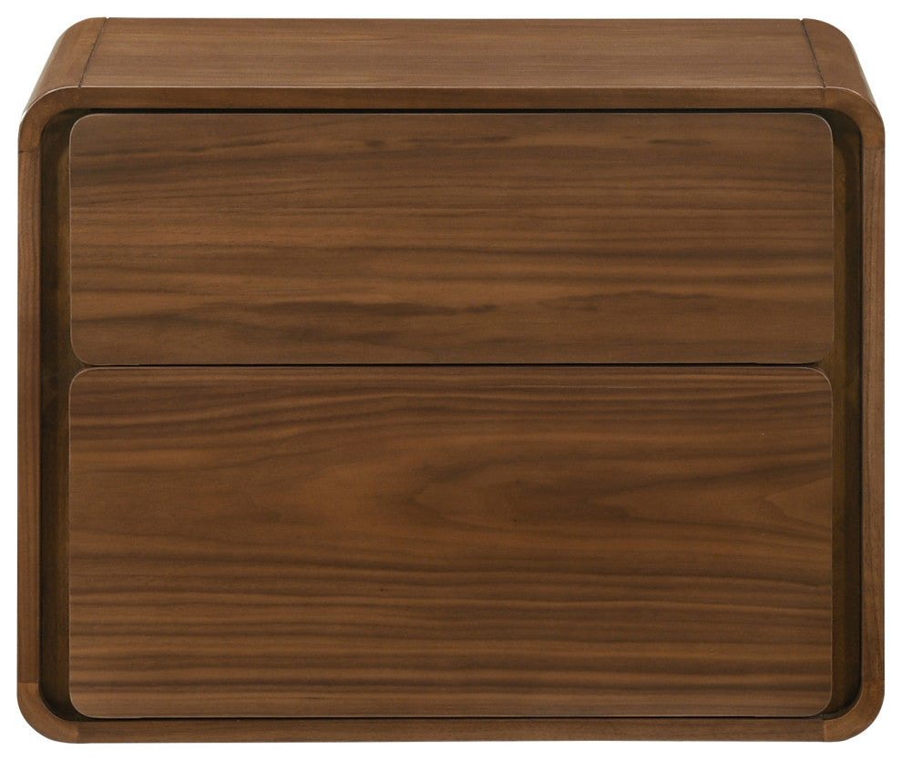 Modrest Dustin Modern Walnut Nightstand
