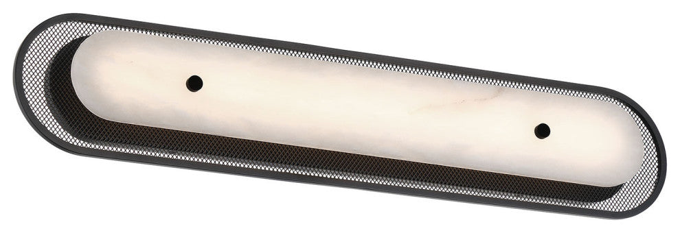 Tramore, Wall Sconce , 30", Matte Black, Alabaster