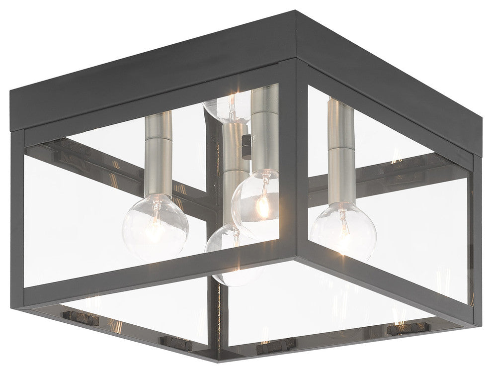 Livex Lighting Scandinavian Gray 4-Light Outdoor Ceiling Mount