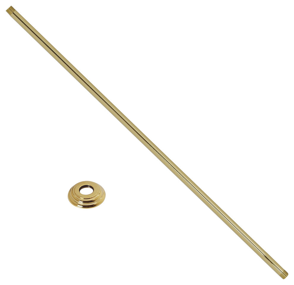 IPS 1/2"x48" Ceiling Mounted Shower Arm With Flange, Polished Brass