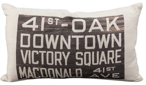 Pillow Decor - 41st and Oak Bus Scroll Throw Pillow