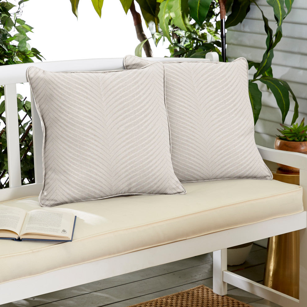 Sorra Home Sunbrella Outdoor Corded Pillows, Set of 2