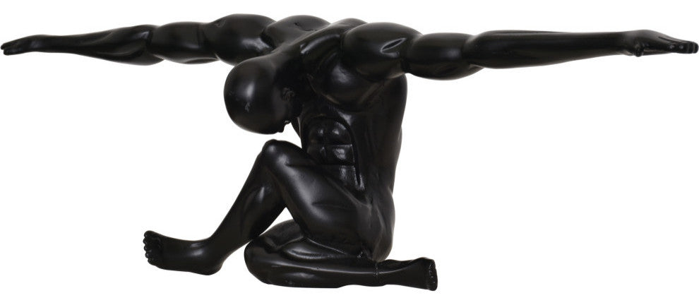 Mortal Black Matte Decorative Statue