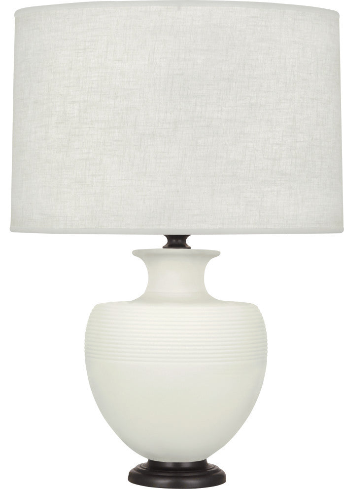 Michael Berman Atlas Table Lamp, Matte Lily With Patina Bronze